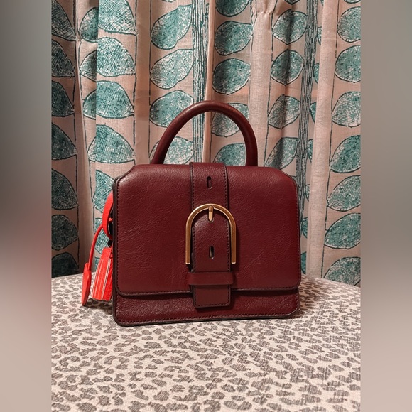 Fossil Bags Fossil Wiley Top Handle Maroon Crossbody Poshmark